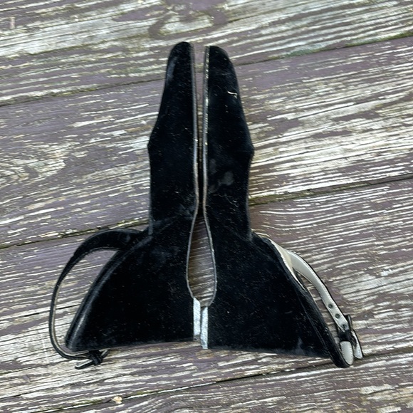 Vintage Prada Slingback Black Velvet Shoes - Size 36.5 Made in Italy - Picture 5 of 9